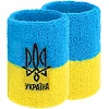 Спортивный напульсник впитывающий влагу УКРАЇНА BC-9273 1шт (Желтый-голубой)