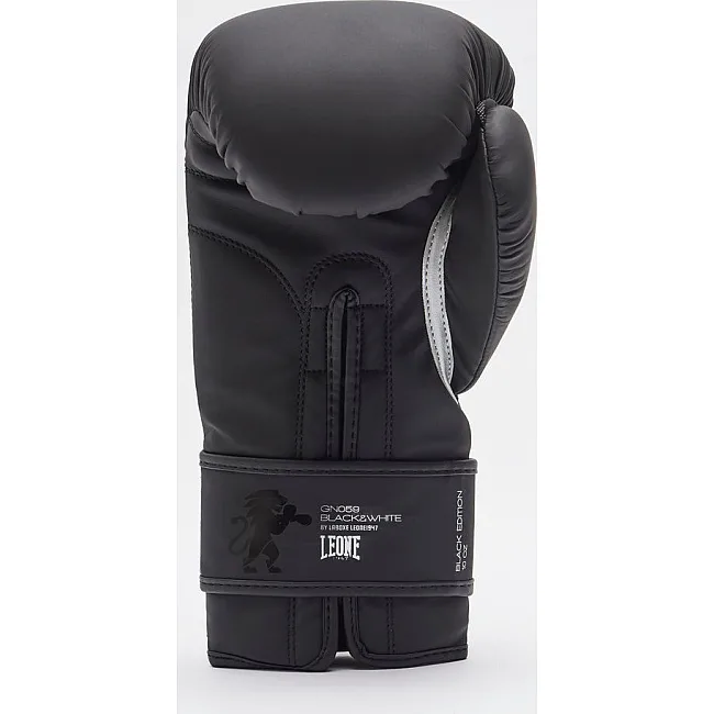 Боксерские перчатки Leone GN059 Black/White (капу в комплекте)