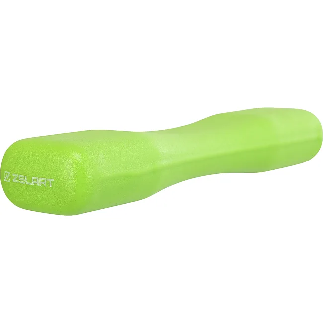 Гантель для фитнеса неопреновая MDbuddy TA-5322-2 2шт 1кг (Салатовый)