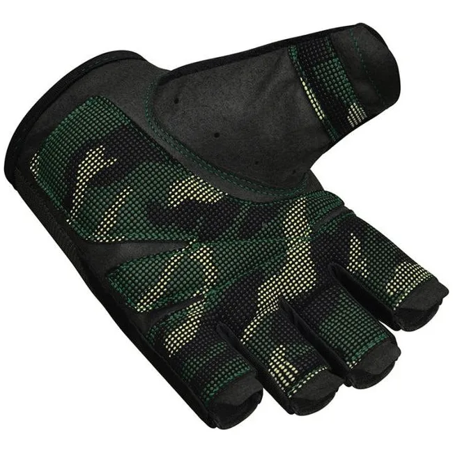 Перчатки для фитнеса RDX T2 Half Army Green PLUS