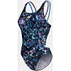 Купальник закрытый для женщин Arena ROCKIN SWIMSUIT SWIM TECH MULT черный, синий, фиолетовый