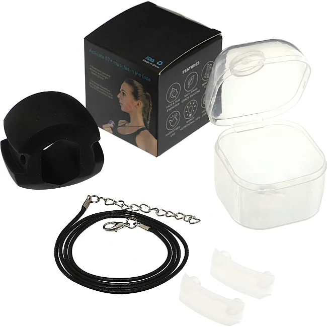 Тренажер для скул тренажер для проработки мышц лица JAW EXERCISER FI-4391 ø4.5см (Черный)