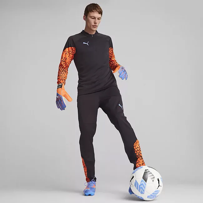 Вратарские перчатки PUMA ULTRA Grip 4 RC синий, оранжевый 10