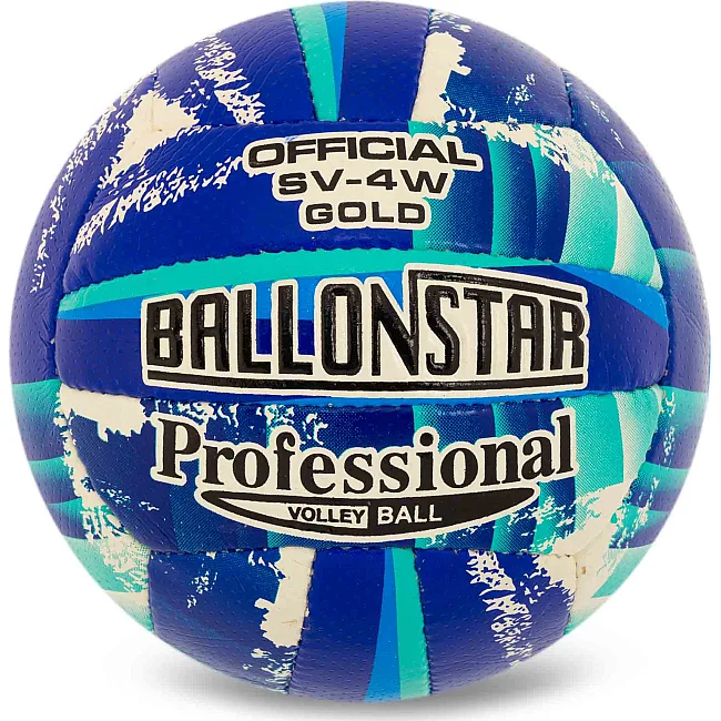 Волейбольний м'яч
 BALLONSTAR SV-4W GOLD VB-5205 №5 PU
-бірюзовий