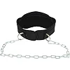 Пояс атлетический для отягощения текстильный с цепью и карабином EZOUS DIP BELT N-02 спинка-16см