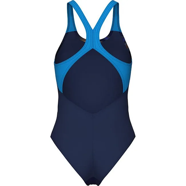 Купальник закрытый для женщин Arena DREAMHLINE SWIMSUIT V BACK темно-синий