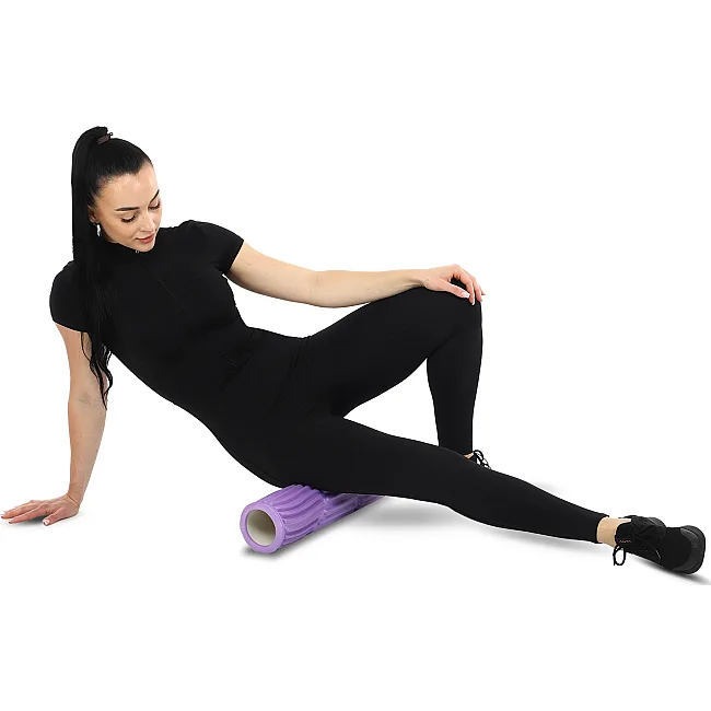 Роллер массажный цилиндр (ролик мфр) 45см Spine Roller SP-SPORT FI-9390 (Розовый)