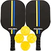 Набір для піклболу SP-SPORT
 PICKLEBALL MT-8730 2 ракетки 4 м'ячі рушник з чохлом (Чорний-жовтий-блакитний)