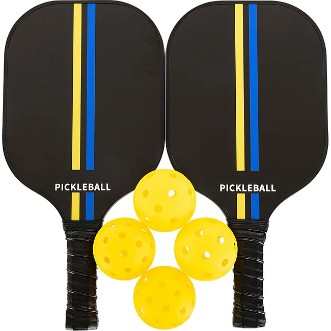 Набір для піклболу SP-SPORT
 PICKLEBALL MT-8730 2 ракетки 4 м'ячі рушник з чохлом (Чорний-жовтий-блакитний)
