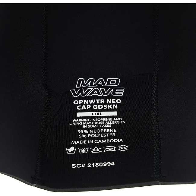 Шлем для триатлона и плавания на открытой воде MADWAVE

 OPNWTR NEO CAP GDSKN M204208 (Черный-белый)