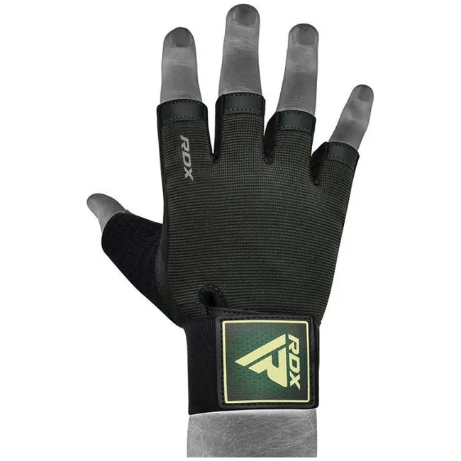 Перчатки для фитнеса RDX T2 Half Army Green PLUS