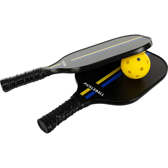 Набір для піклболу SP-SPORT
 PICKLEBALL MT-8730 2 ракетки 4 м'ячі рушник з чохлом (Чорний-жовтий-блакитний)