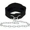 Пояс атлетический для отягощения текстильный с цепью и карабином EZOUS DIP BELT N-02 спинка-16см