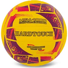 Волейбольний м'яч Compite шкіра HARD TOUCH HSV-1000 VB-4058 №5 (Жовто-рожевий)