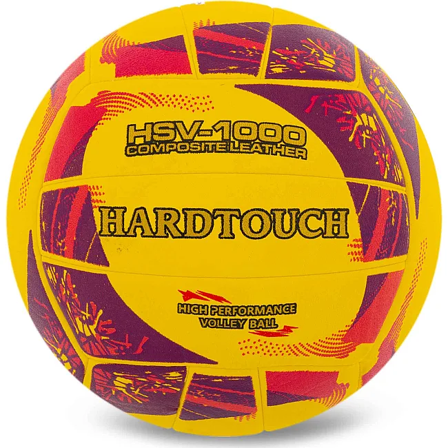 Волейбольный мяч Compite кожа HARD TOUCH HSV-1000 VB-4058 №5 (Желтый-розовый)