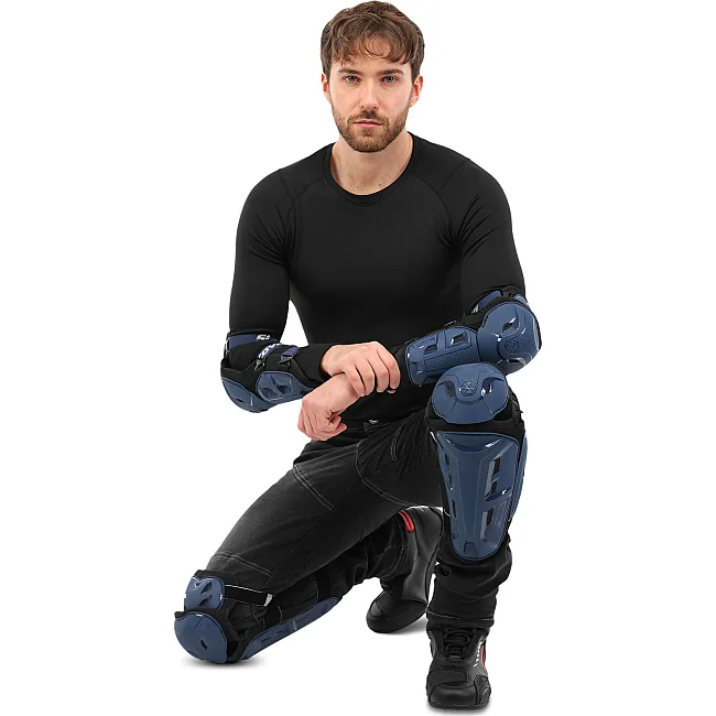 Комплект мотозащиты наколенники и налокотники SCOYCO K26H26N (Синий)
