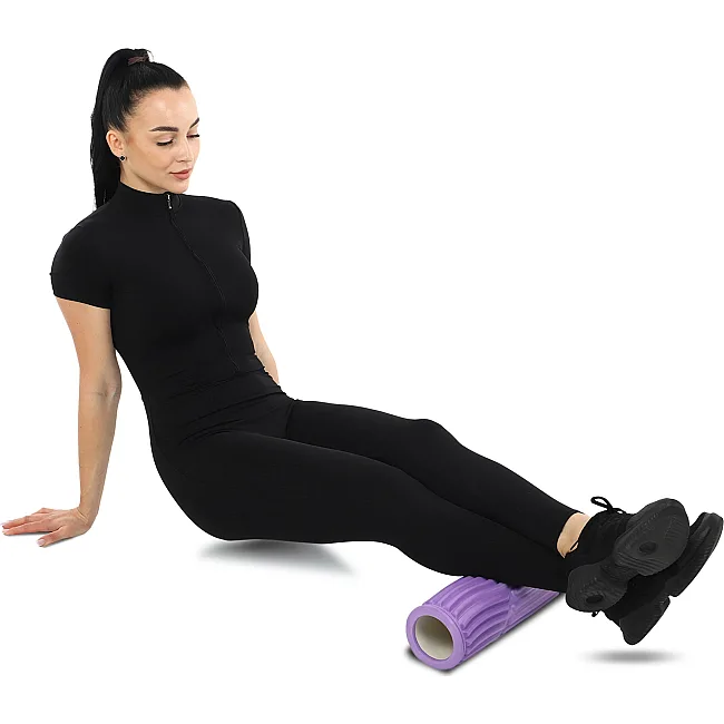Роллер массажный цилиндр (ролик мфр) 45см Spine Roller SP-SPORT FI-9390 (Розовый)