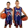 Дитяча баскетбольна форма NBA клуб Raptors 15 BA-3833 (Фіолетовий-червоний)
