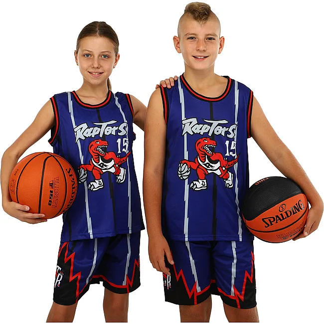 Дитяча баскетбольна форма NBA клуб Raptors 15 BA-3833 (Фіолетовий-червоний)