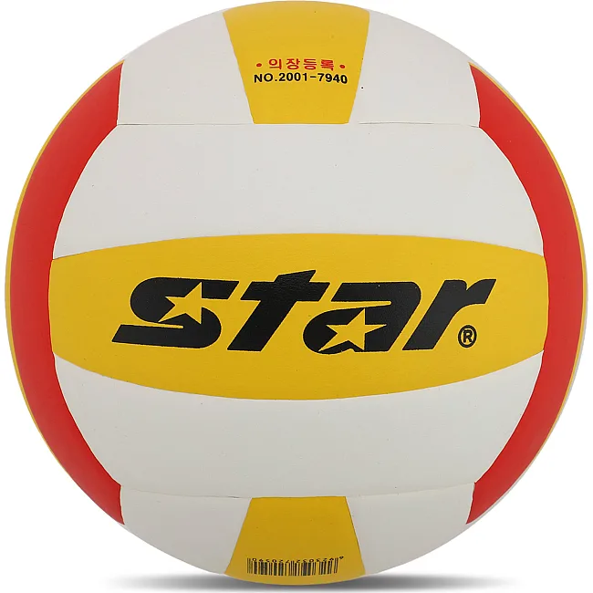 Волейбольный мяч
 STAR SOFT HIGHEST VB425-34S №5 PU
-красный (Белый-желтый)