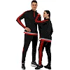Спортивный костюм
 лонгслив на молнии и брюки LIDONG LD-2001 (Черный-красный)