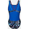 Купальник закрытый для женщин Arena ROCKIN SWIMSUIT SWIM TECH MULT черный, синий, фиолетовый