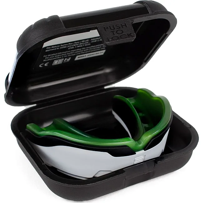 Капа для бокса MAKURA Tephra взрослая (возраст 11+) White/Black/Green (art.6017514130)