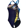 Купальник закрытый для женщин Arena DREAMHLINE SWIMSUIT V BACK темно-синий