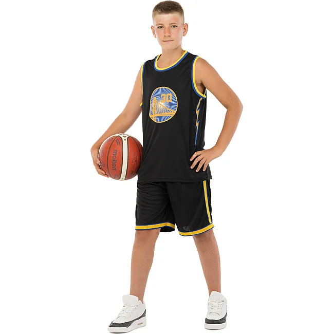 Детская баскетбольная форма
 NBA клуб Golden state warriors 30 BA-9963 (Черный-желтый)