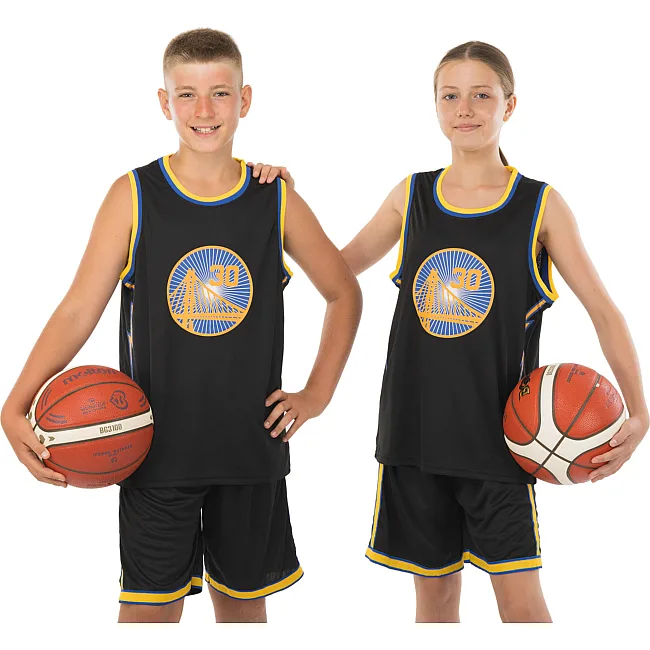 Детская баскетбольная форма
 NBA клуб Golden state warriors 30 BA-9963 (Черный-желтый)