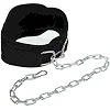 Пояс атлетический для отягощения текстильный с цепью и карабином EZOUS DIP BELT N-02 спинка-16см