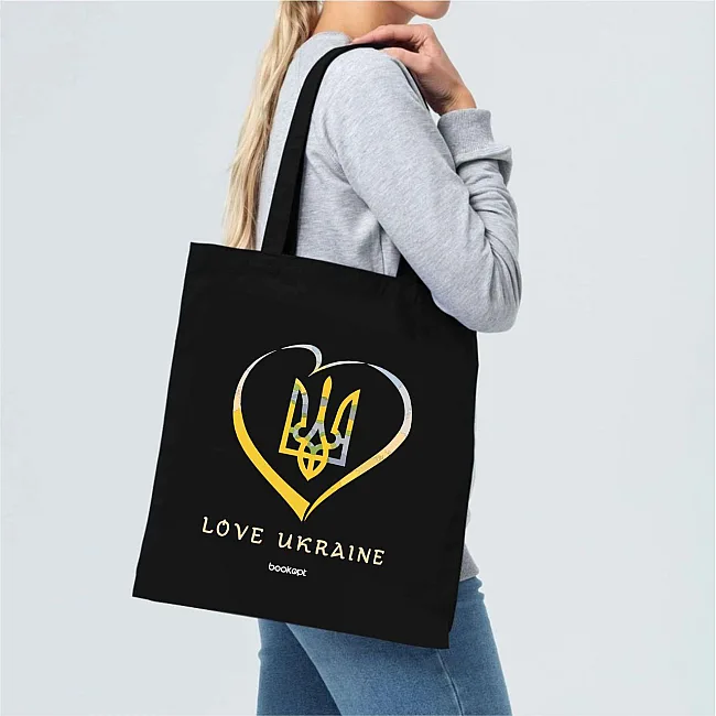 Экошопер BOOKOPT BK4036 Love Ukraine черный