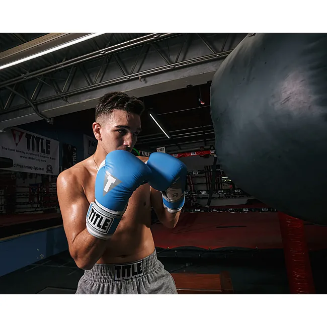 Перчатки снарядные TITLE Boxing Gel World V2T Light Blue White
