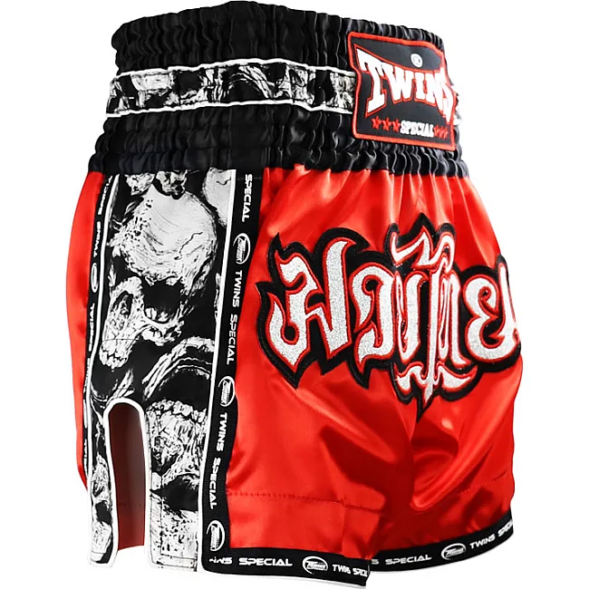 Шорти для Муай Тай TWINS TBS-SK1 Skull Red