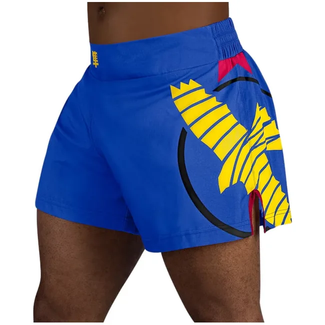 Шорти для кікбоксингу HAYABUSA Icon Kickboxing Blue Yellow