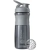 Спортивный шейкер-бутылка BLENDERBOTTLE SportMixer Flip 28oz/820мл Grey