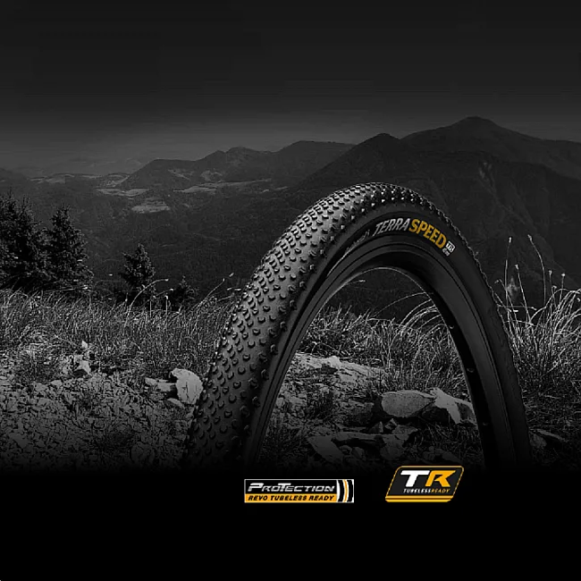 Велопокрышка CONTINENTAL Terra Speed ProTection - 28" | 700 x 40C | 28 x 1.50, черная, складная, skin