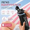 Бутылка для воды CASNO 880 мл с матовым покрытием и соломинкой KXN-1319 Черная