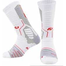 Баскетбольные носки PORFIN YCJA3361 размер 39-44 (Серый-белый)
