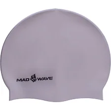 Шапочка для бассейна силиконовая для взрослых MADWAVE METAL M053505 (Серебряный)