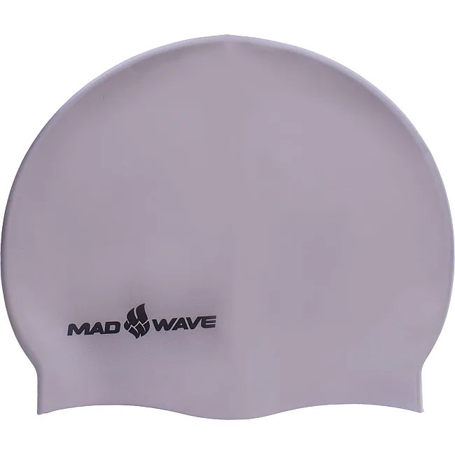 Шапочка для бассейна силиконовая для взрослых MADWAVE METAL M053505 (Серебряный)