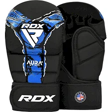 Тренировочные перчатки RDX GRAPPLING GLOVES SHOOTER NEW AURA F17 черный, синий