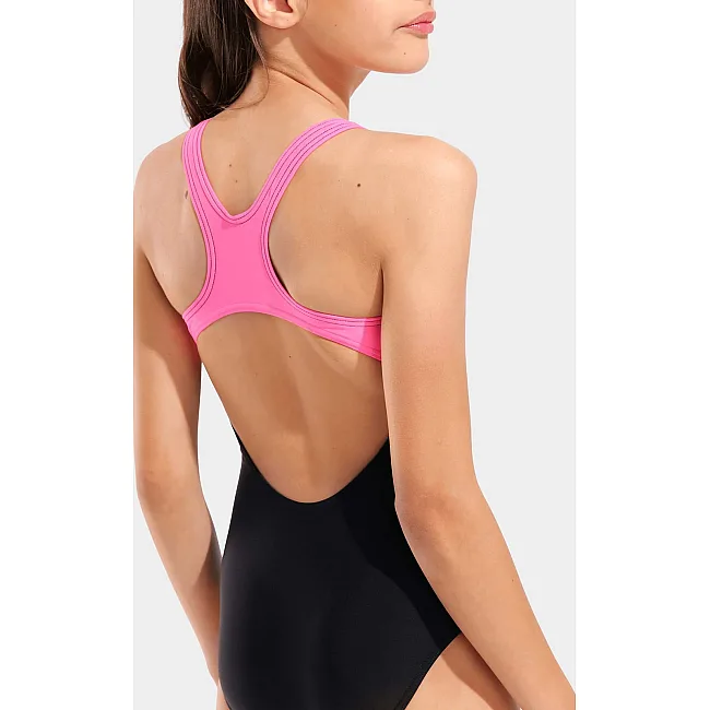 Купальник закрытый для девочек Arena SUNRISE SWIMSUIT SWIM PRO BACK черный, бирюзовый, розовый (для детей) 11
