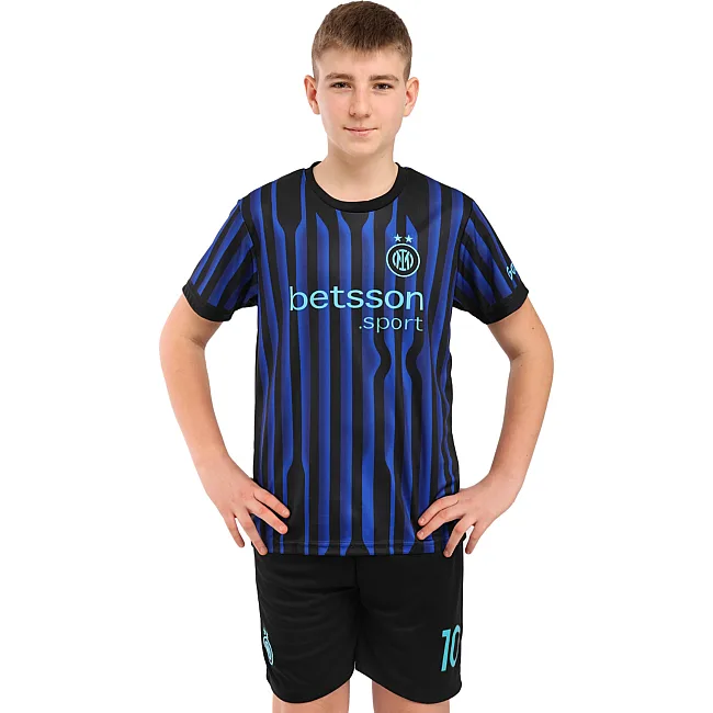 Футбольная форма детская с символикой клуба INTER MILAN домашняя 2026 SP-SPORT CO-7348 (Синий-черный)