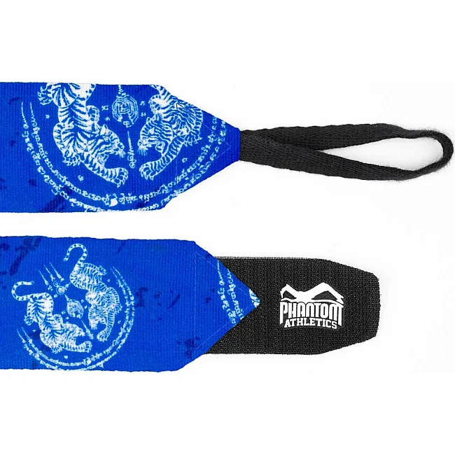 Бинти для боксу Phantom Muay Thai Blue 400cm.