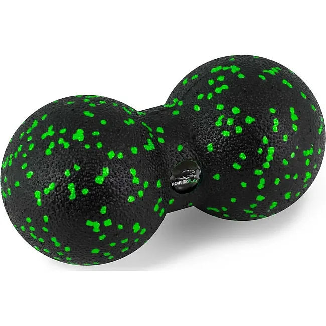 Масажний м'яч подвійний PowerPlay PP-4353 Epp foam peanut ball (d12*24cm.) Чорно/Зелений
