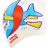 Шапочка для бассейна силиконовая для взрослых MADWAVE Baby shark M057432 (Белый)