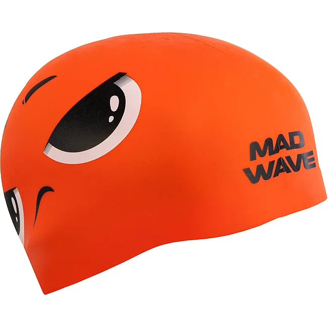 Двухсторонняя шапочка для плавания силиконовая для взрослых MADWAVE Reverse Angry M055434 (Красный-черный)
