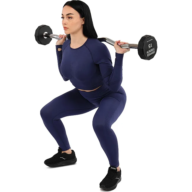 Штанга неразборная с фиксированным весом изогнутая PEV HAMMER STRENGHT TA-9978-15 (Черный)