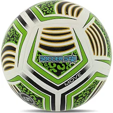 Футбольный мяч HIBRED SOCCER STAR FB-5463 №5 PU (Белый-зеленый)